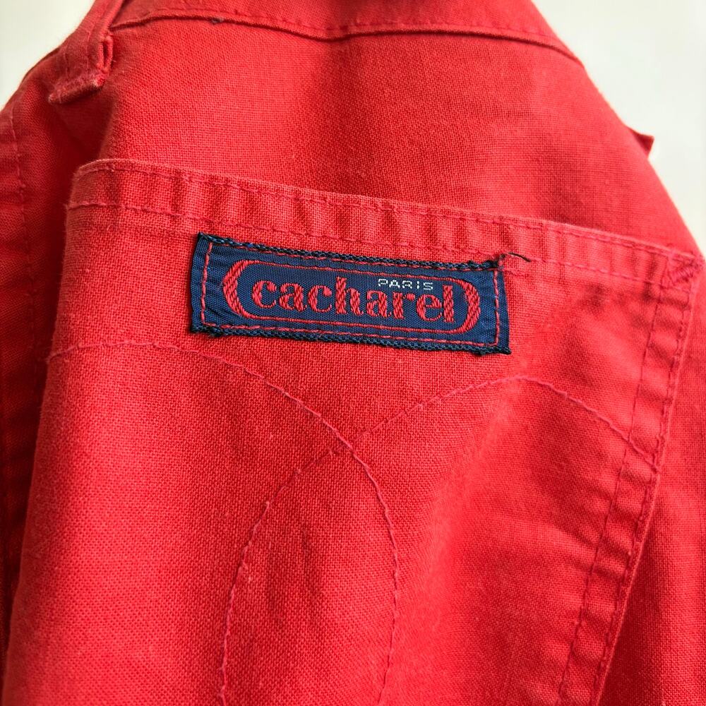 Cacharel Paris Red High-Waisted Wide Leg Jeans - Size 8 (Fits 2) - Picture 7 of 8